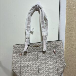 Michael Kors Beige Monogram Tote